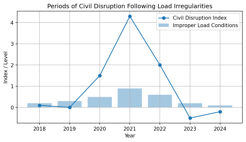 Periods of Civil Disruption Following Load Irregularities